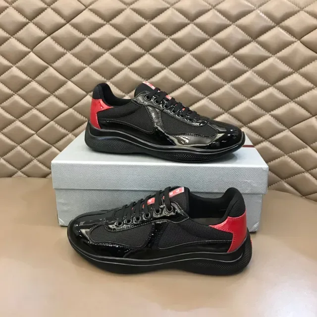 Black and Red Patent Accent Lifestyle Sneaker 7