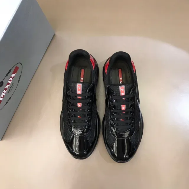 Black and Red Patent Accent Lifestyle Sneaker 9