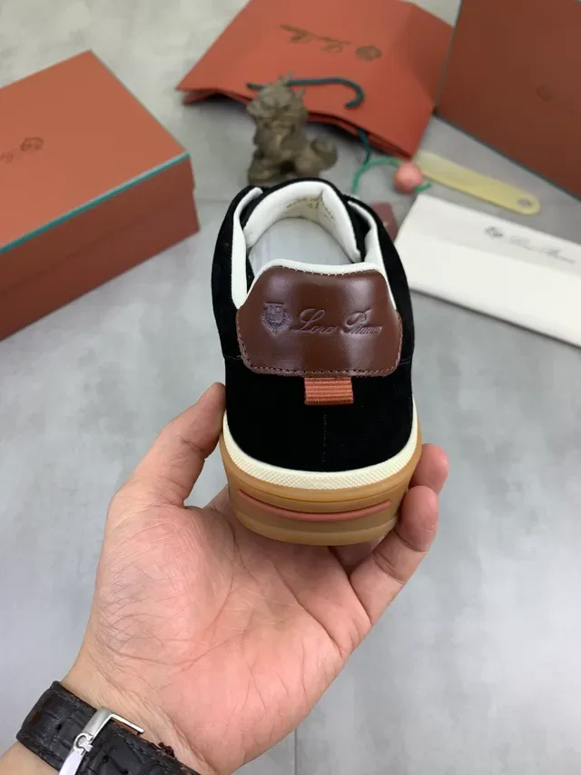 Black Brown Suede Upper Gum Cupsole Lifestyle Sneakers 3