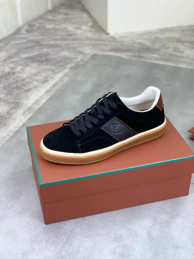 Black Brown Suede Upper Gum Cupsole Lifestyle Sneakers 4