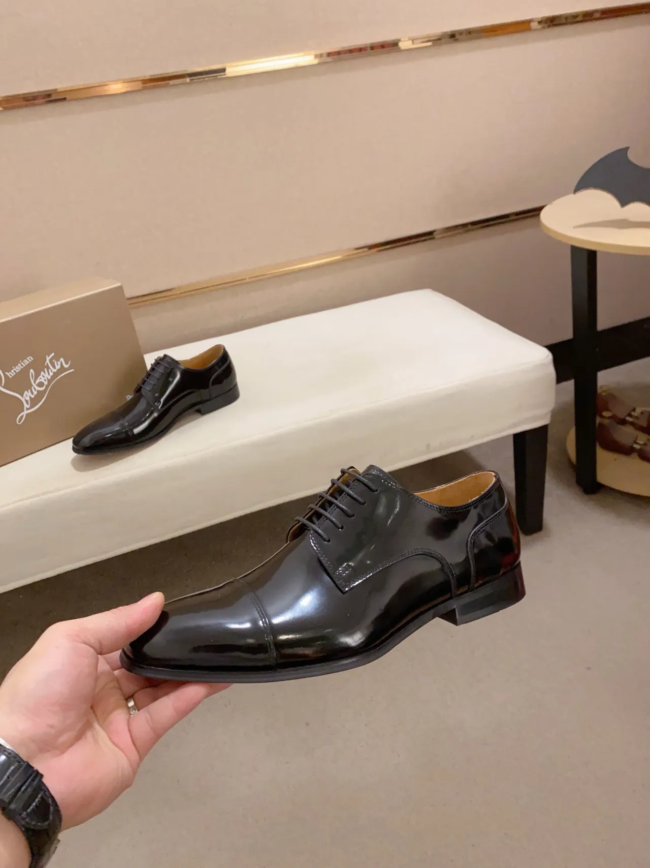 Black Cap-Toe Oxford Shoe 3