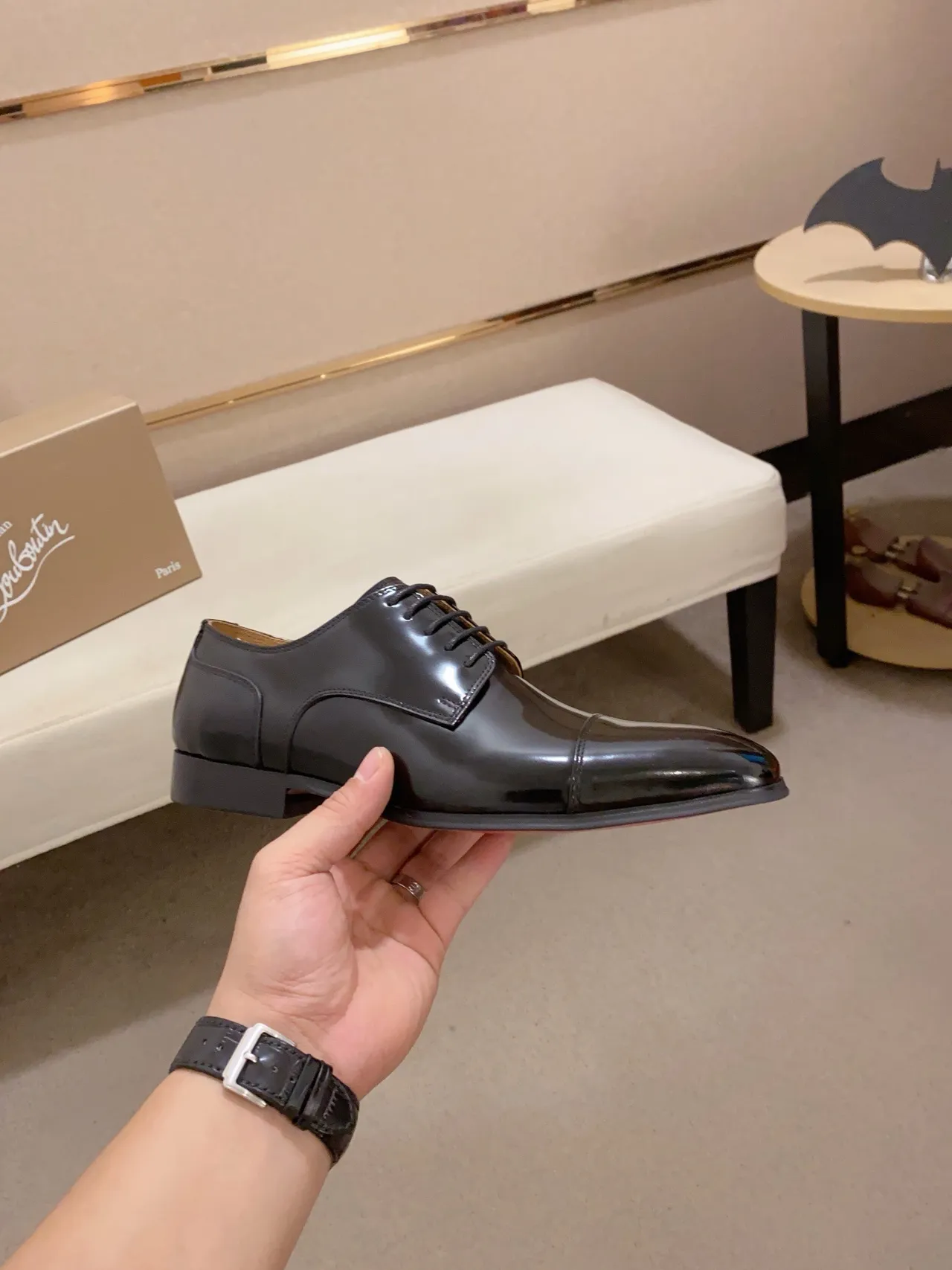 Black Cap-Toe Oxford Shoe 4