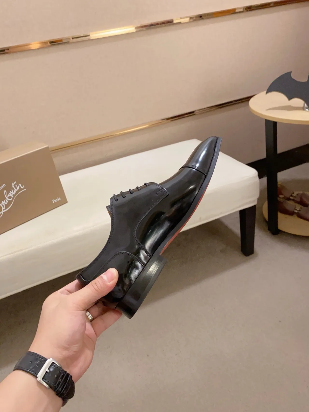 Black Cap-Toe Oxford Shoe 5