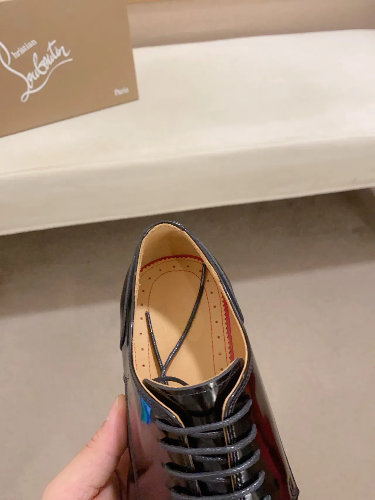 Black Cap-Toe Oxford Shoe 6