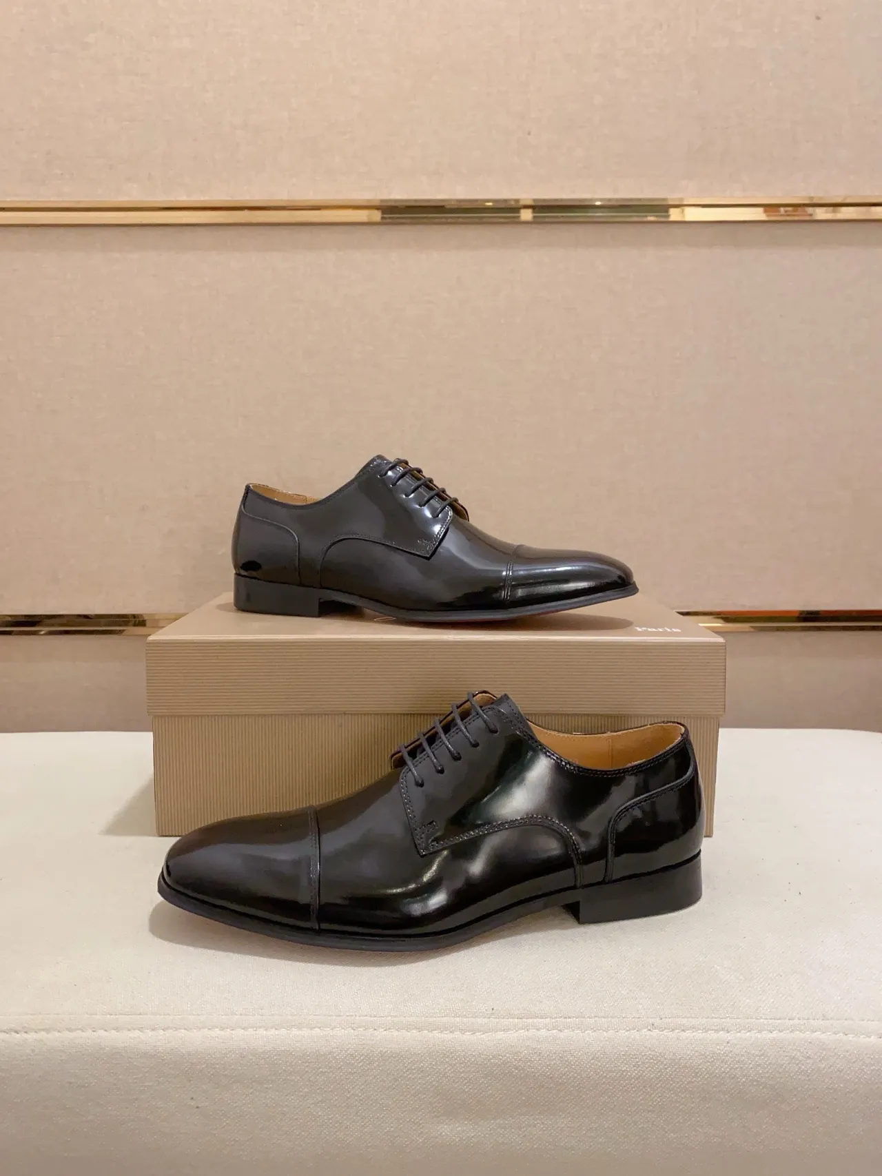 Black Cap-Toe Oxford Shoe 7