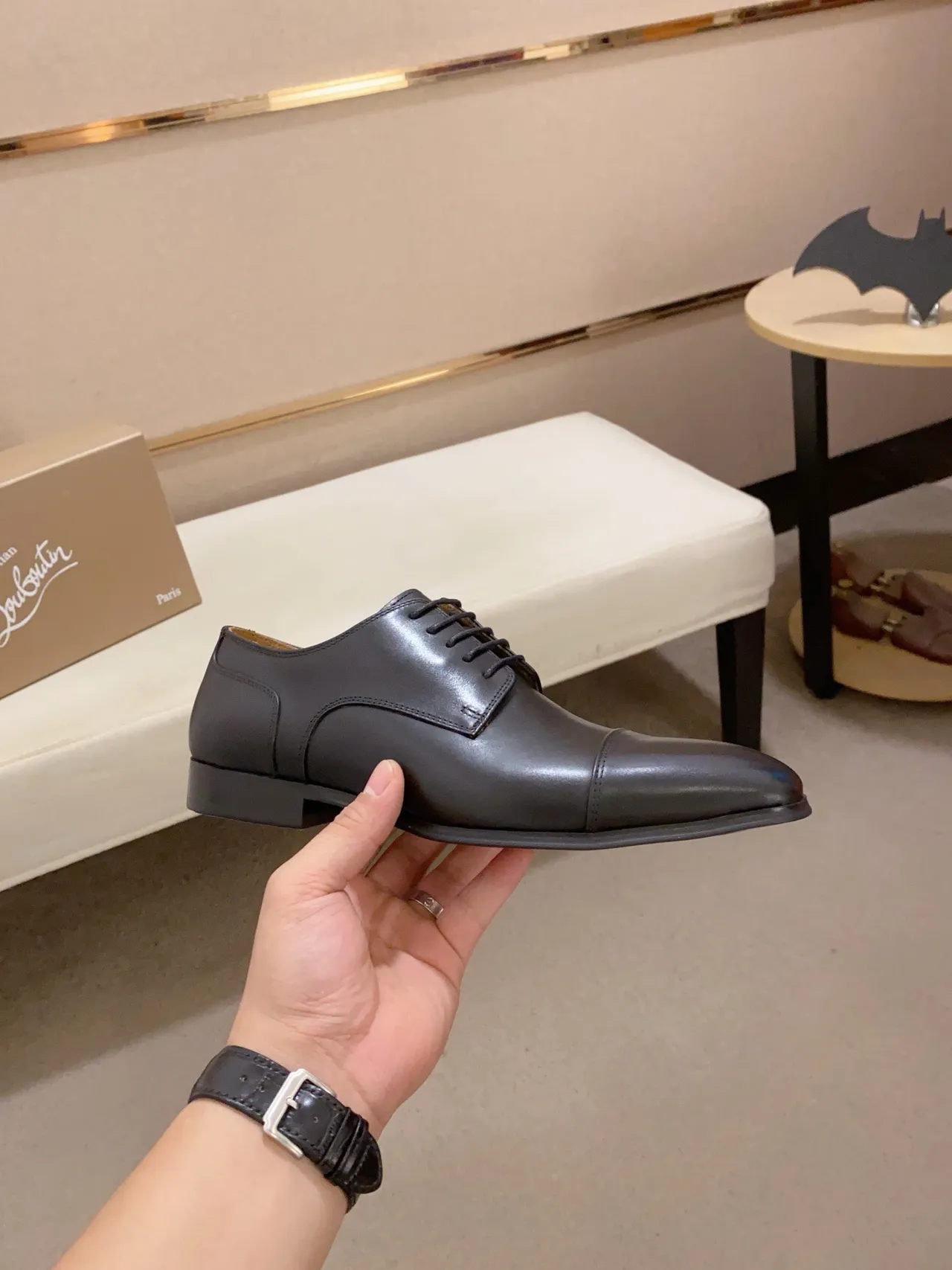 Black Cap-Toe Oxford Shoe 4