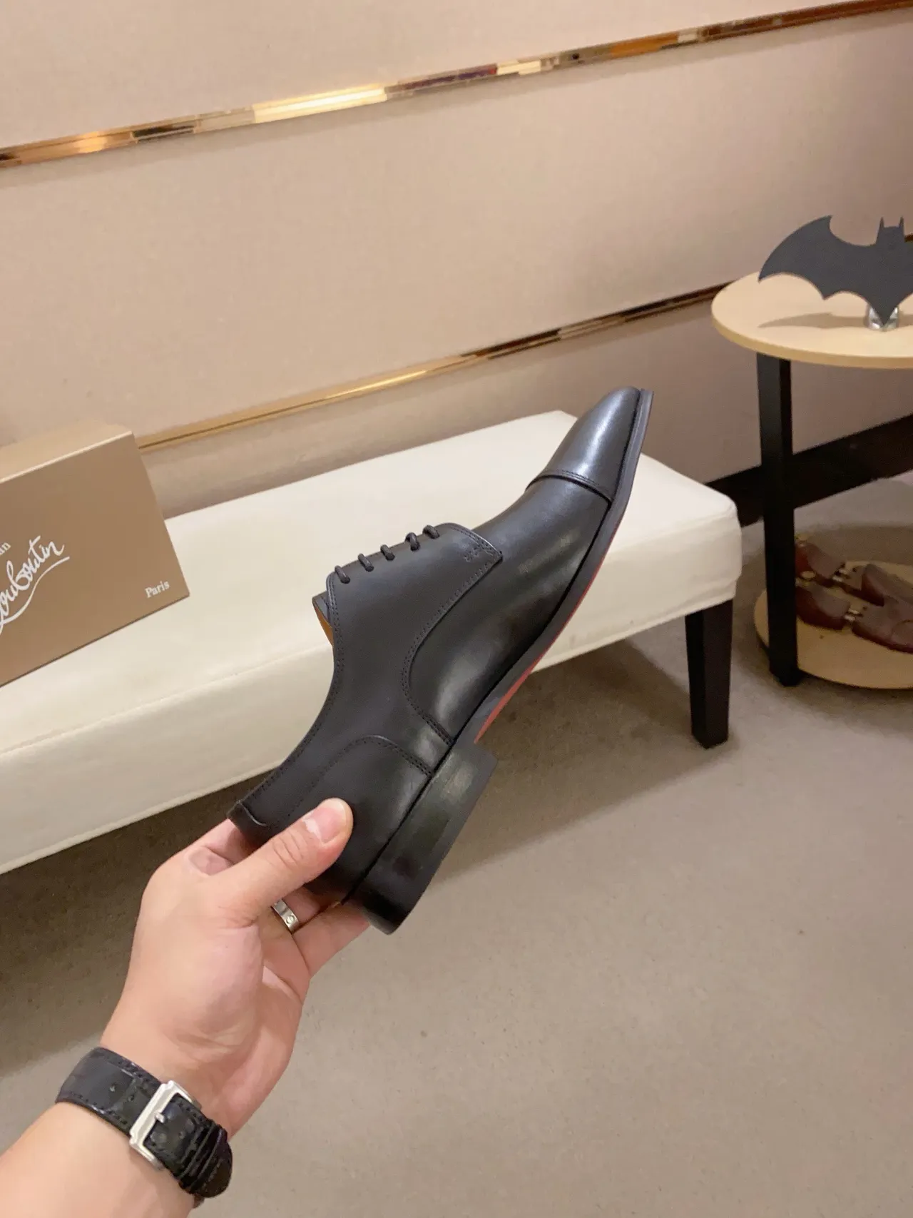 Black Cap-Toe Oxford Shoe 5