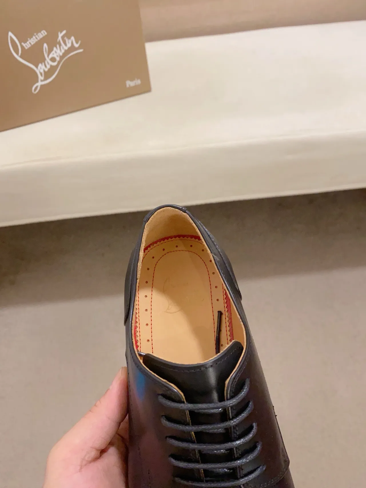 Black Cap-Toe Oxford Shoe 6