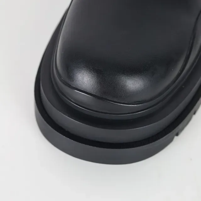 Black Chunky Sole Chelsea Boots 5