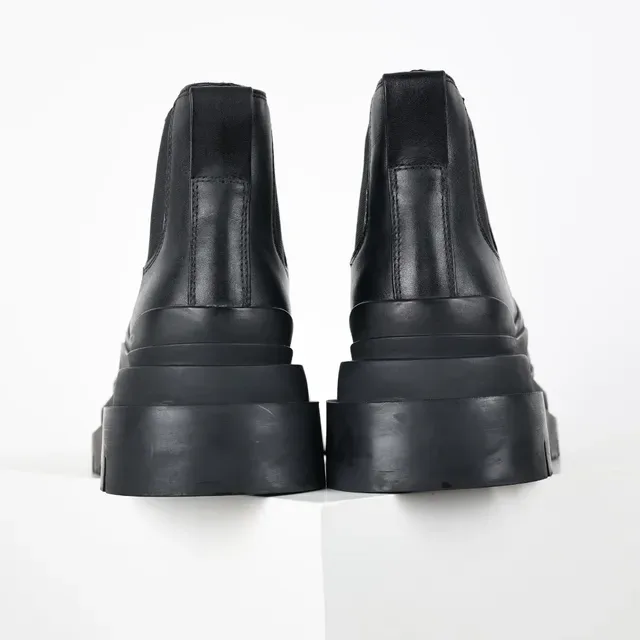 Black Chunky Sole Chelsea Boots 8
