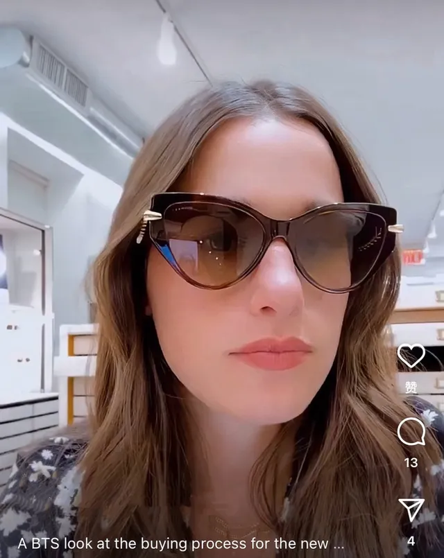 Black Gold Cat-Eye Silhouette Acetate Frame Sunglasses 4