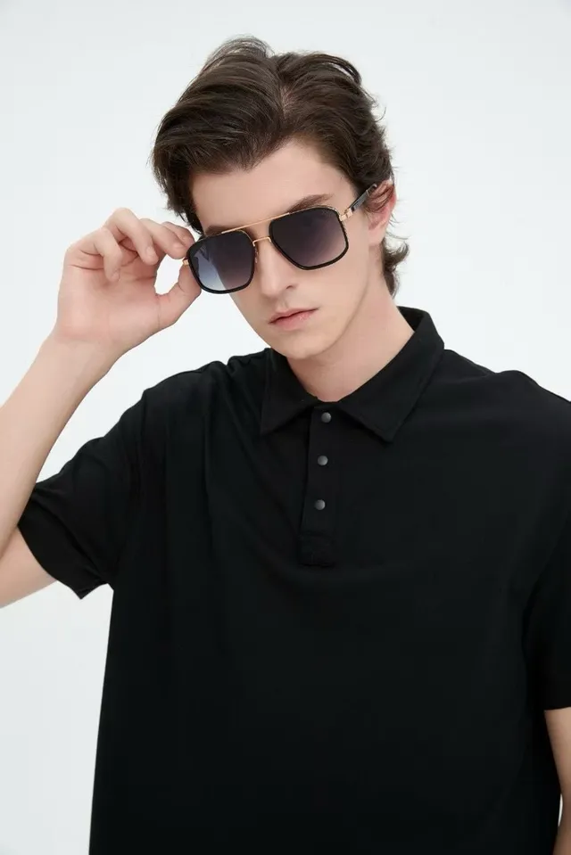 Black Gradient Tint Aviator-Inspired Square-Lens Sunglasses 7