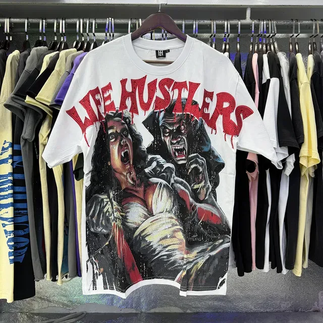Black Graphic Horror Print T-Shirt 7