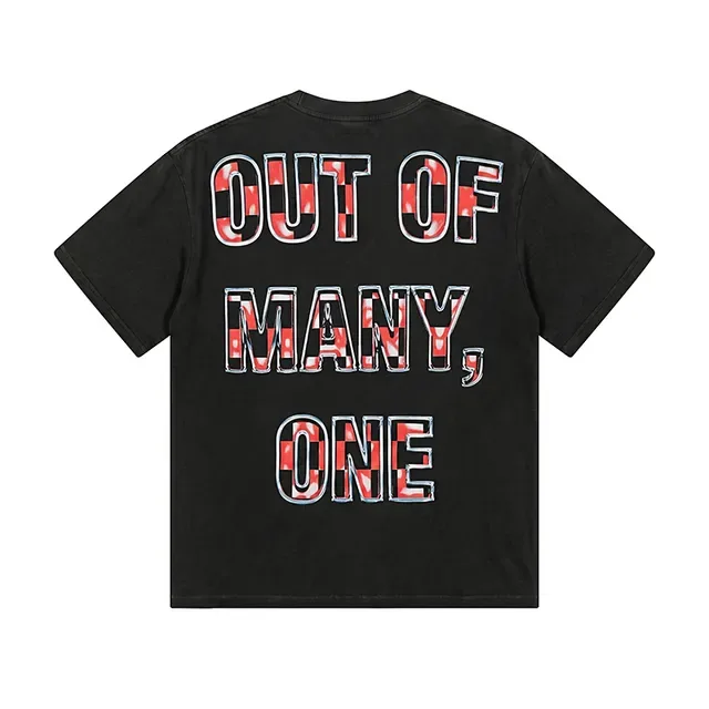 Black Graphic Print Front-and-Back Design T-Shirt 3