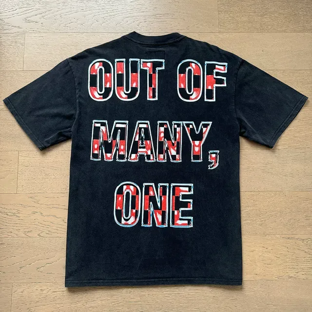 Black Graphic Print Front-and-Back Design T-Shirt 6