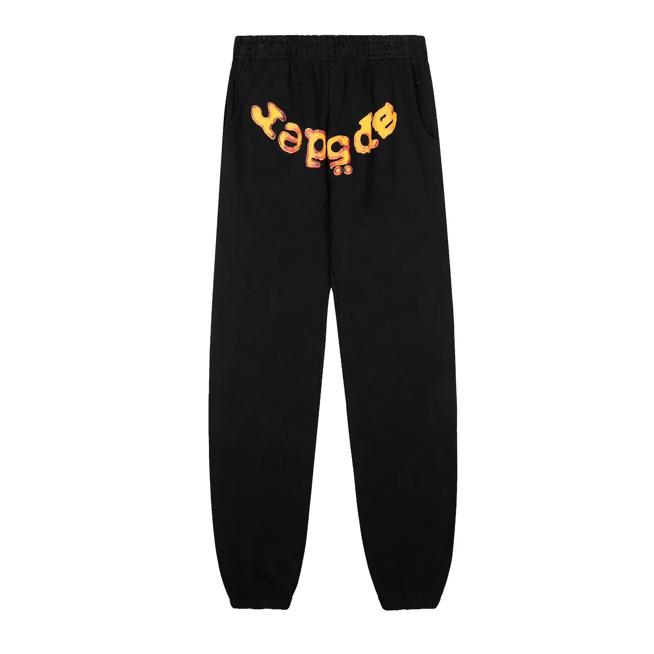 Black Graphic-Print Oversized Hoodie and Cuffed Joggers Tracksuit 4
