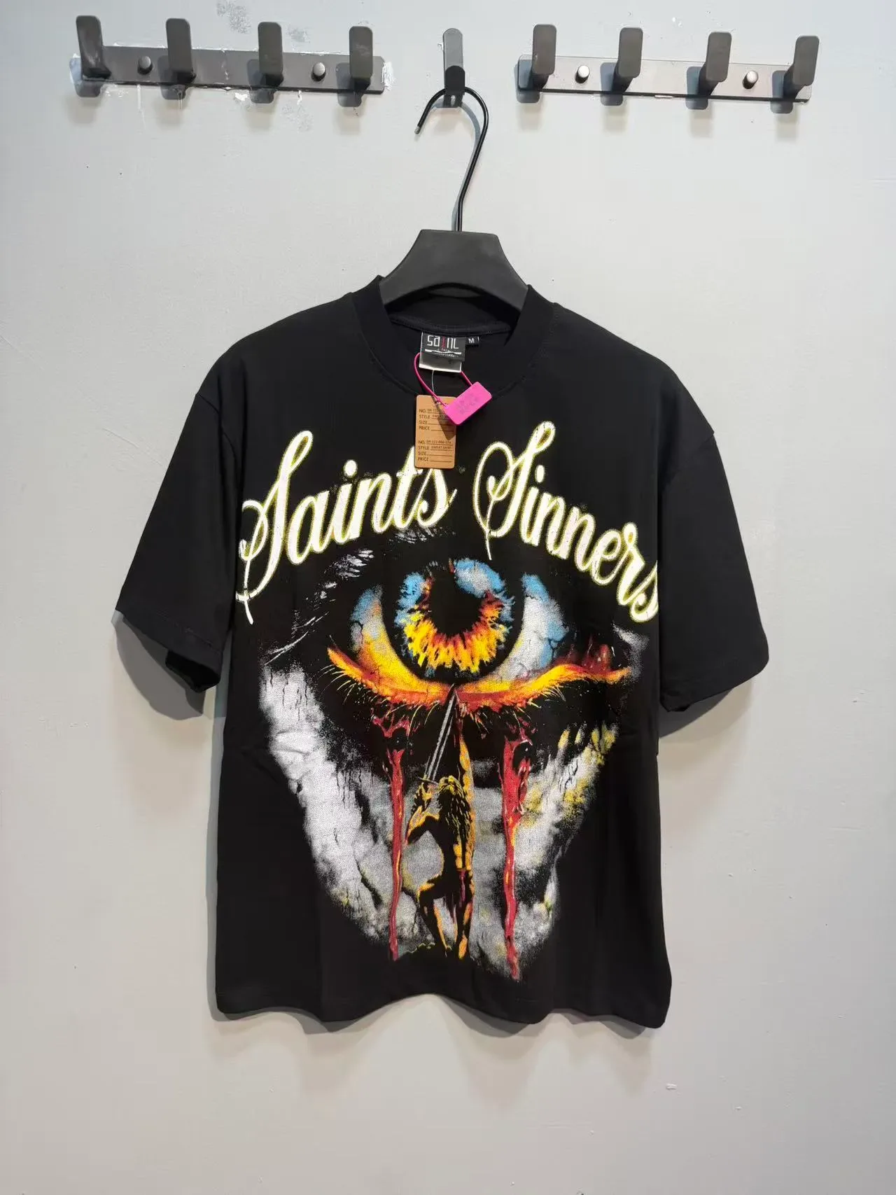 Black Graphic Print Oversized T-Shirt 5