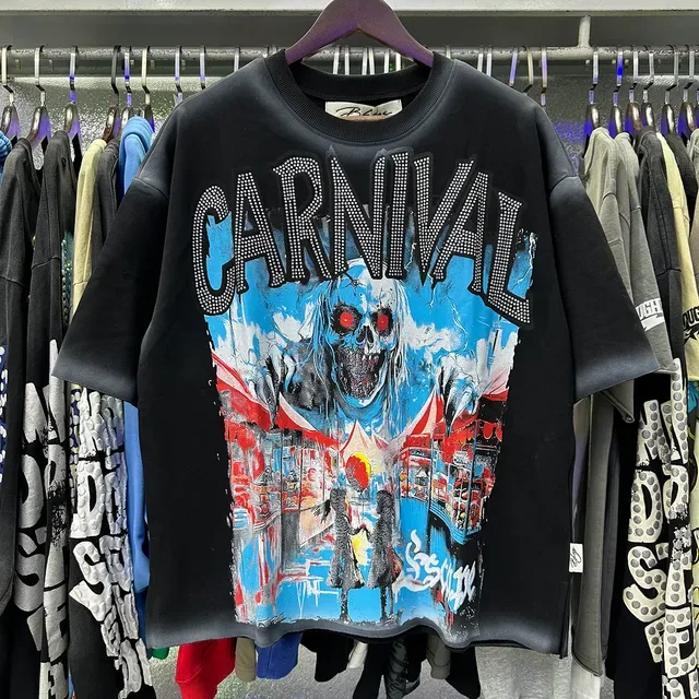 Black Multicolor Oversized Fit Distressed Hem T-Shirt 5