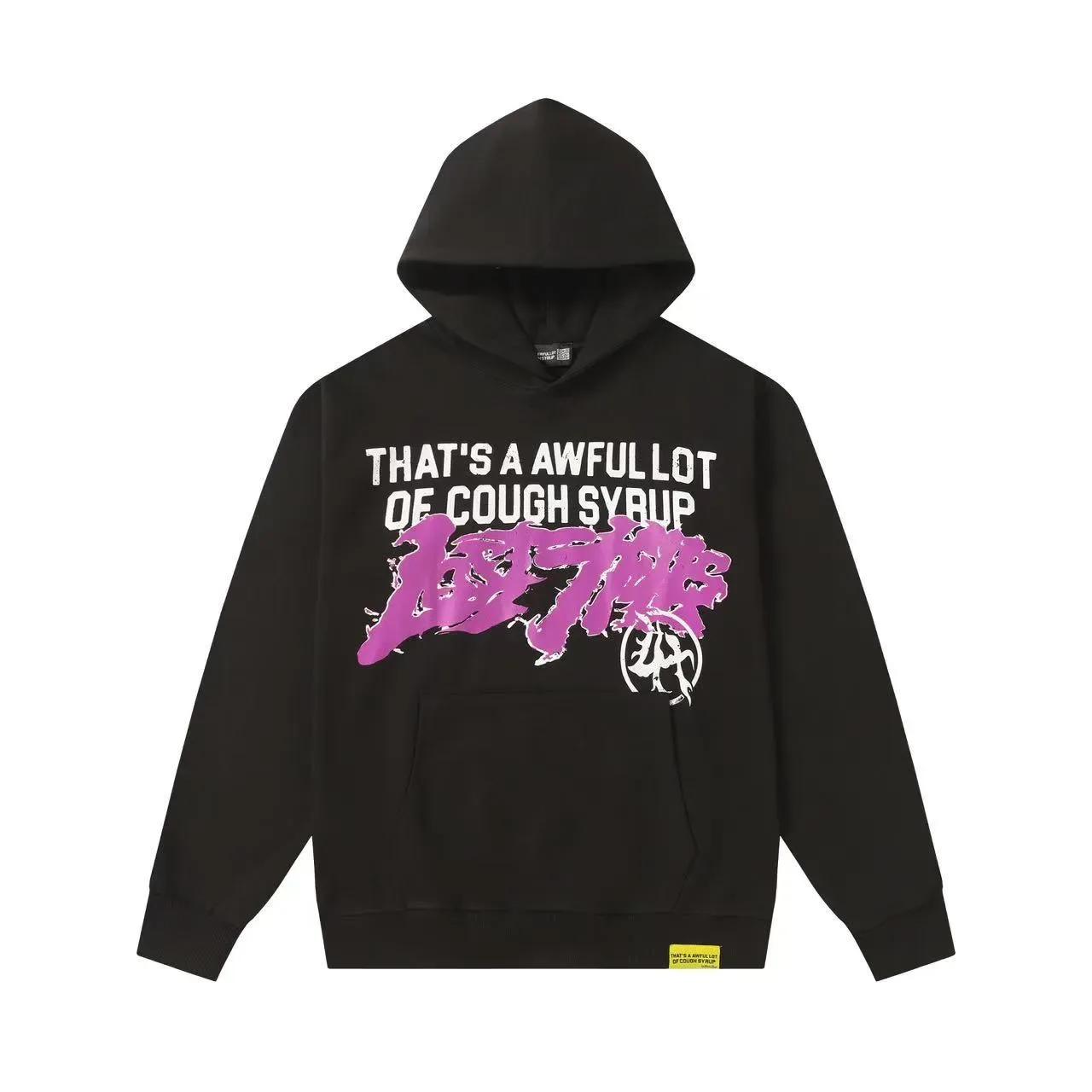 Black Pink Graphic-Print Oversized Fit Hoodie 3