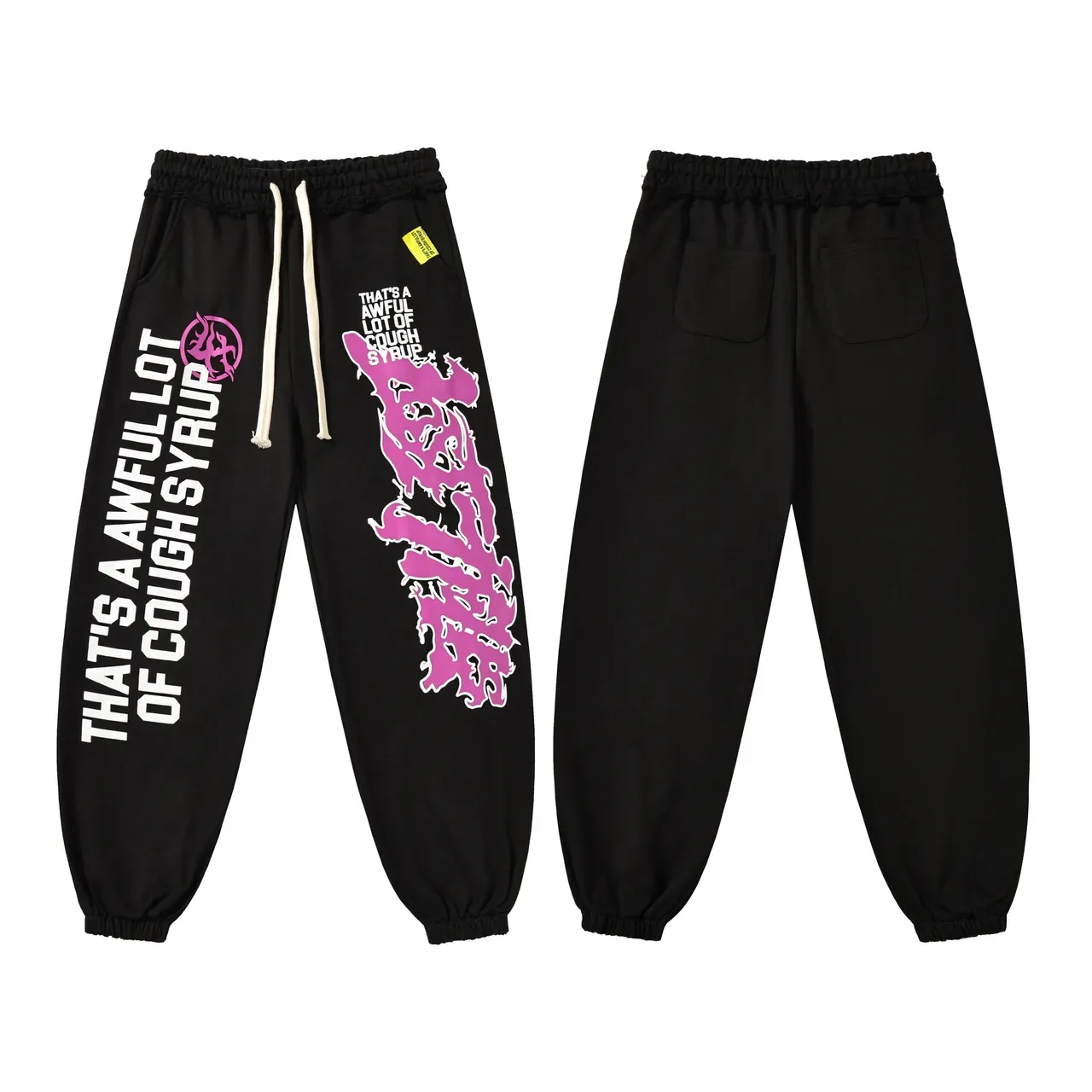 Black Pink Graphic-Print Oversized Fit Hoodie 5
