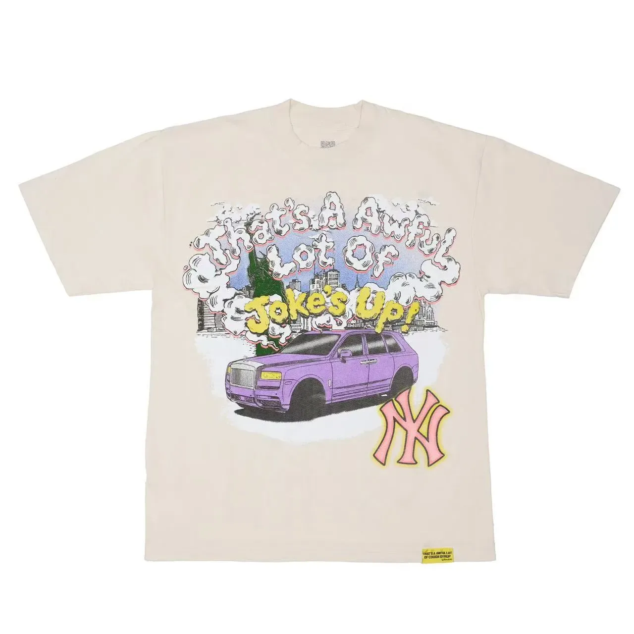 Black Purple Graphic Print Oversized Fit T-Shirt 2