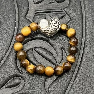 Black Silver Beaded Matte Bracelet 6