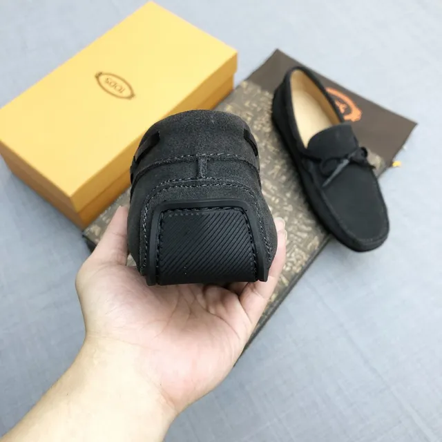 Black Suede Bow-Tie Loafers 4