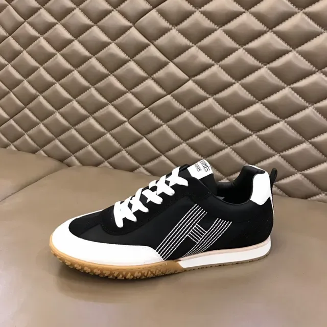 Black White Retro-Inspired Striped Side Panel Sneakers 6