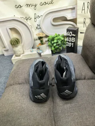 Black Yellow High-Top Mesh Upper Sneakers 8