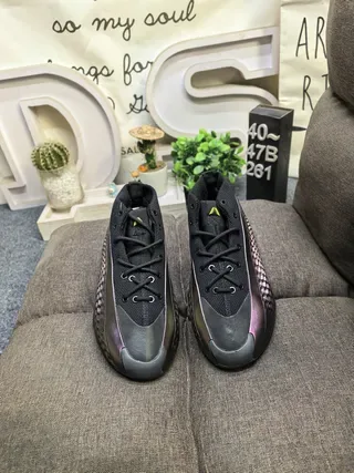 Black Yellow High-Top Mesh Upper Sneakers 20