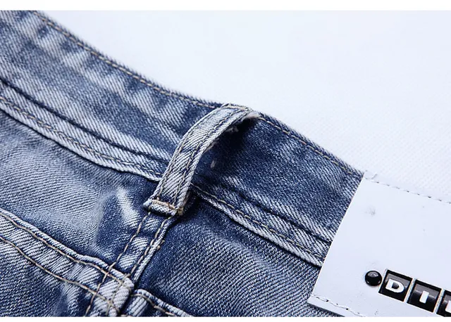 Blue Black Medium-Wash Denim Cuffed Hem Shorts 8