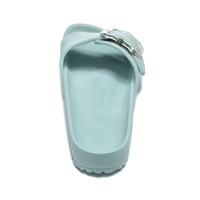 Blue Single-Strap Buckle-Accented Slippers 5