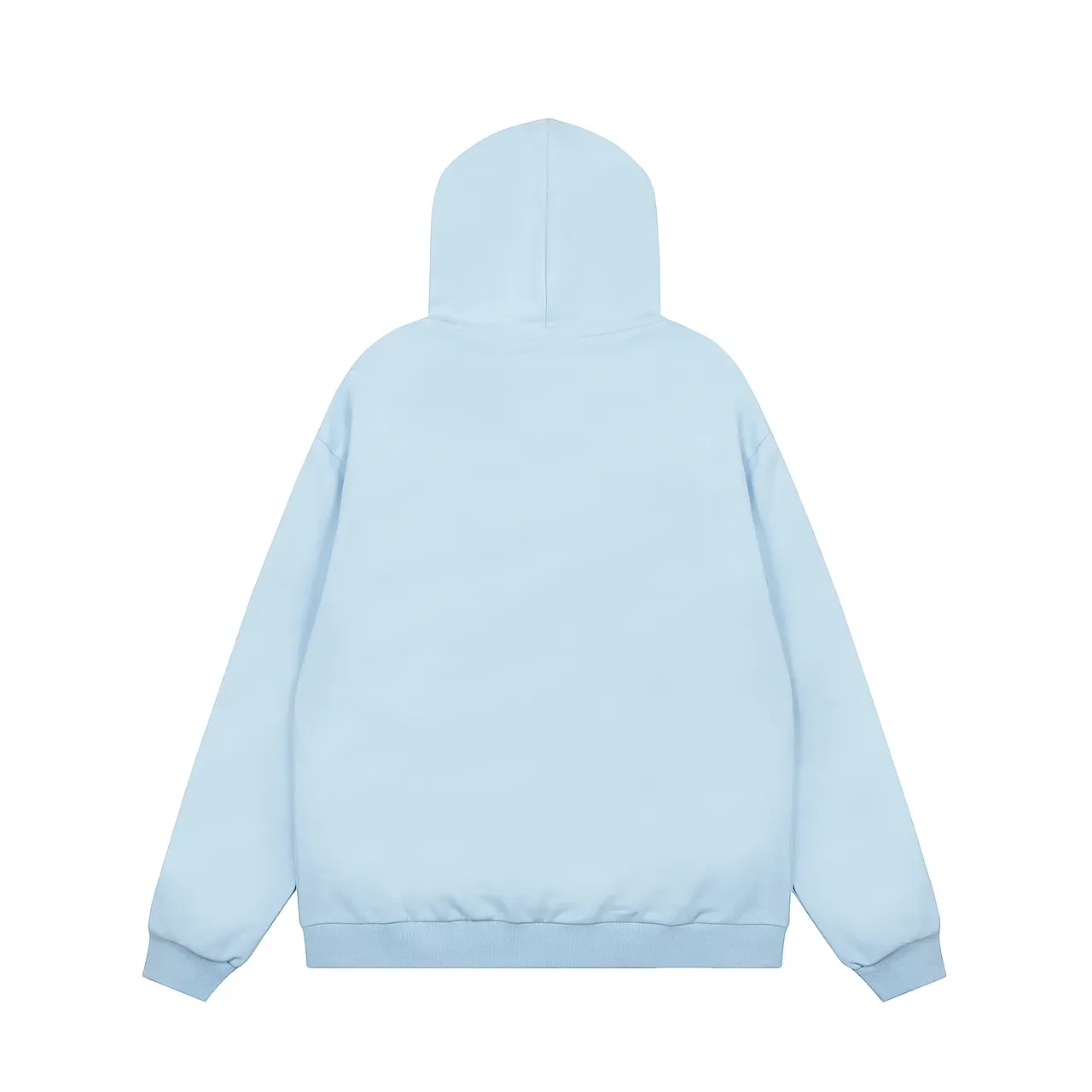 Blue Yellow Oversized Hoodie Graphic Spiderweb Print Tracksuit 3