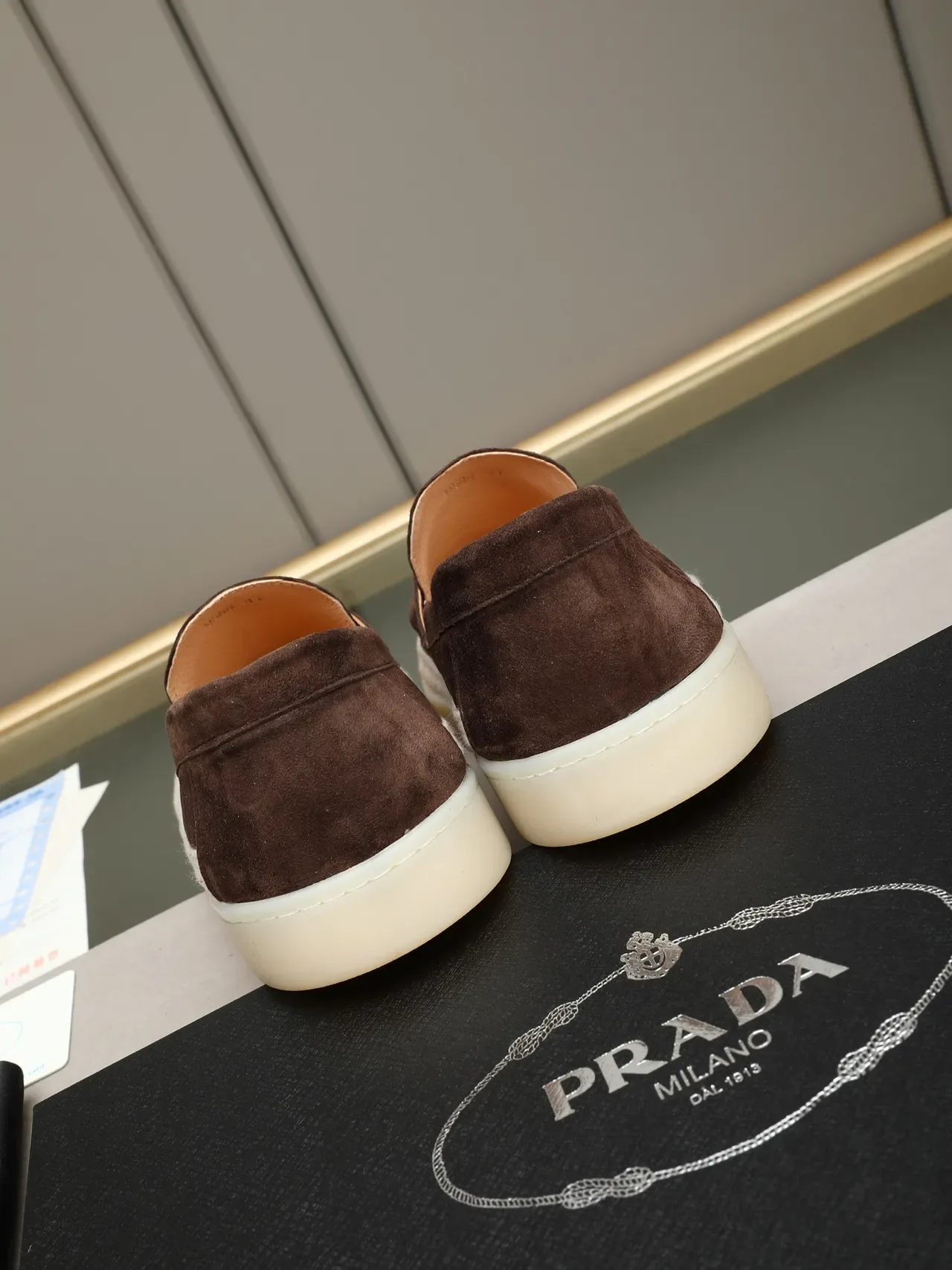 Brown Beige Suede Upper Penny Strap Loafer 3