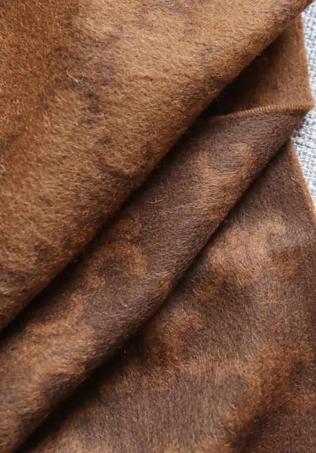Brown Black Suede-Like Texture Notched Lapel Blazer 5