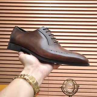 Brown Full-Brogue Cap-Toe Oxford Shoe