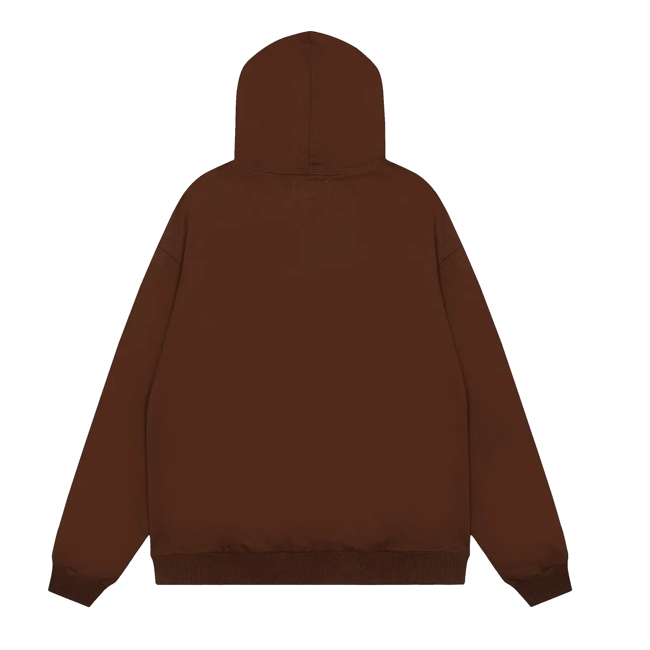 Brown Graphic Spiderweb Beaded Lettering Hoodie 3