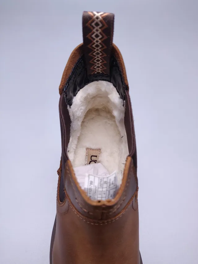 Brown Leather Elastic Side Panels Chelsea Boots 14