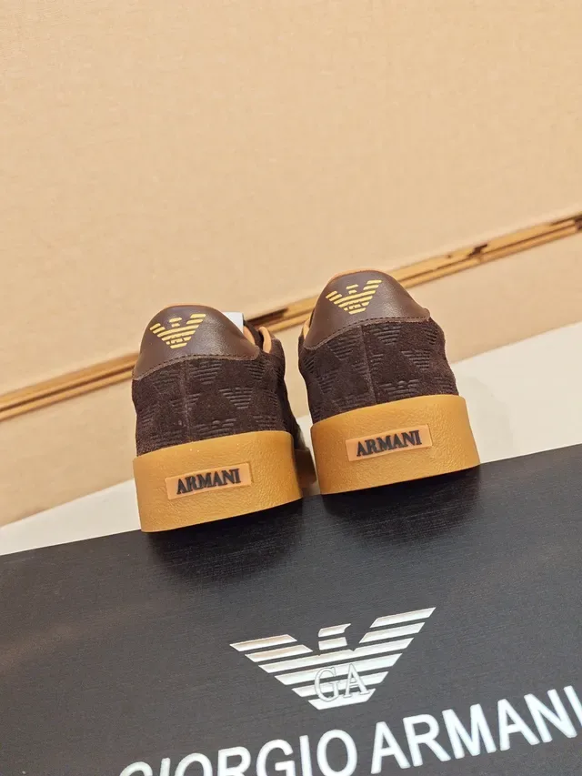 Brown Monogrammed Suede and Leather Low-Top Lifestyle Sneaker 3