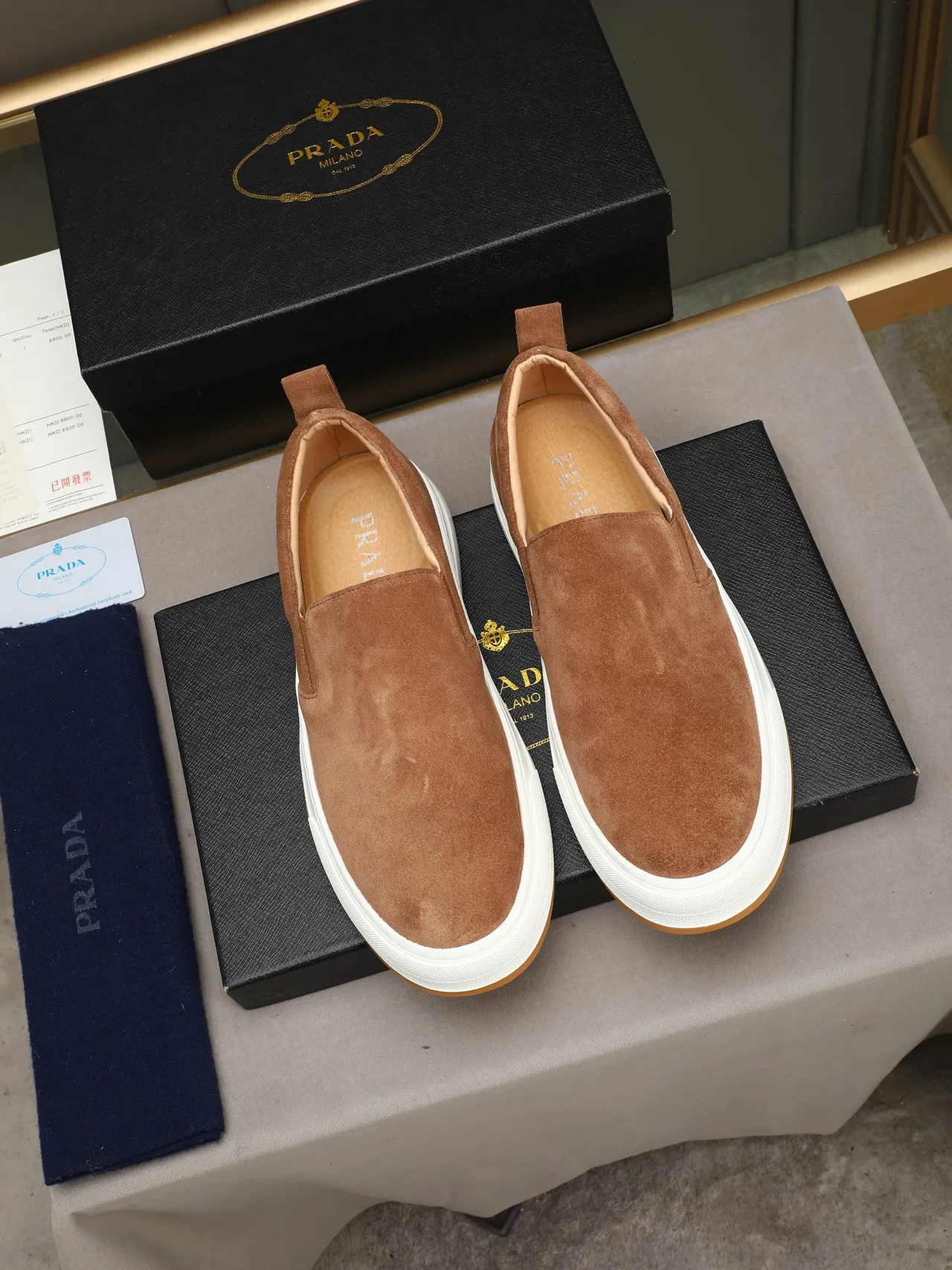 Brown Suede Slip-On Platform Loafer 2