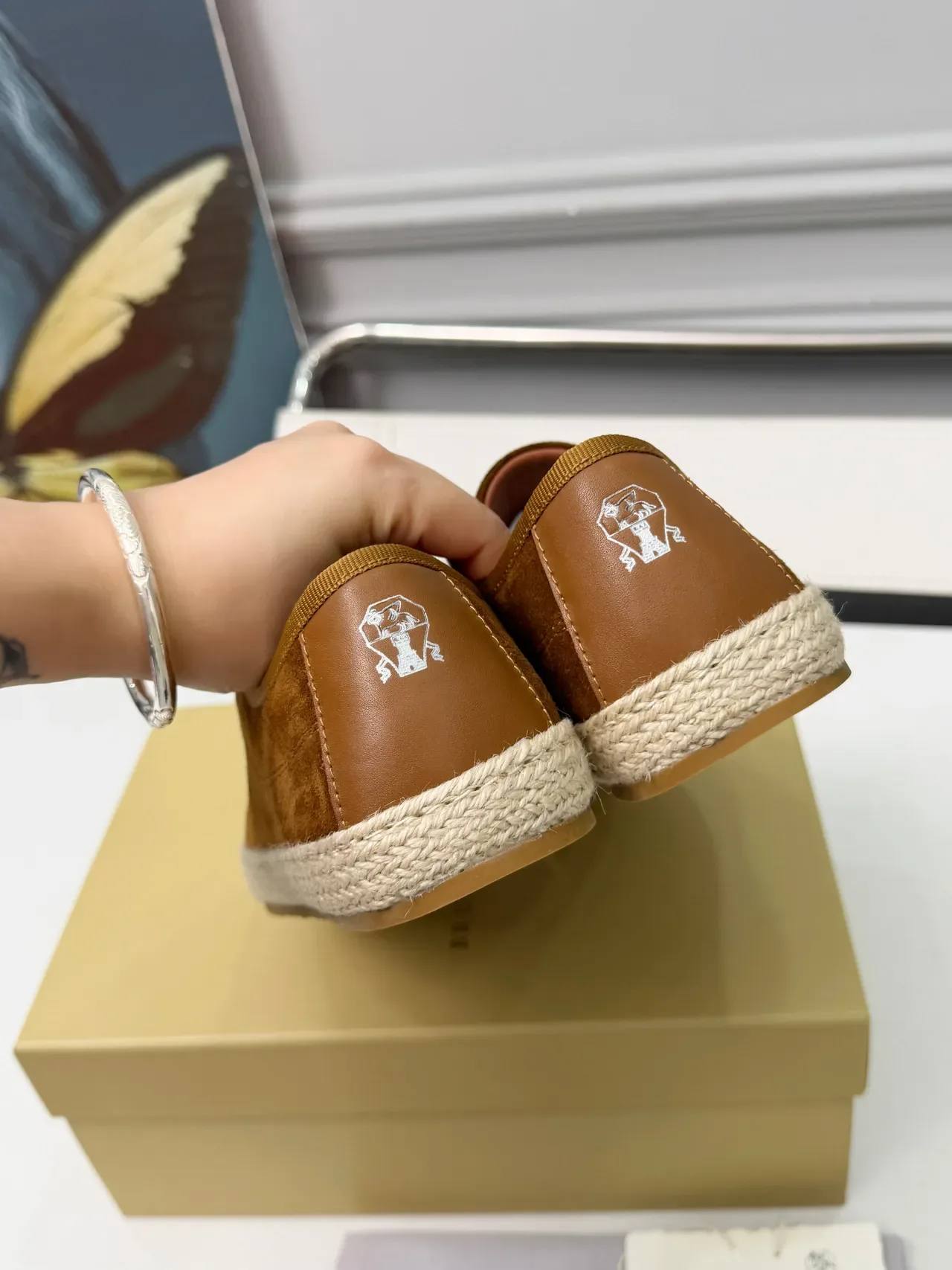 Brunello Cucinelli Brown Suede Rope-Sole Low-Top Casual Shoes 3