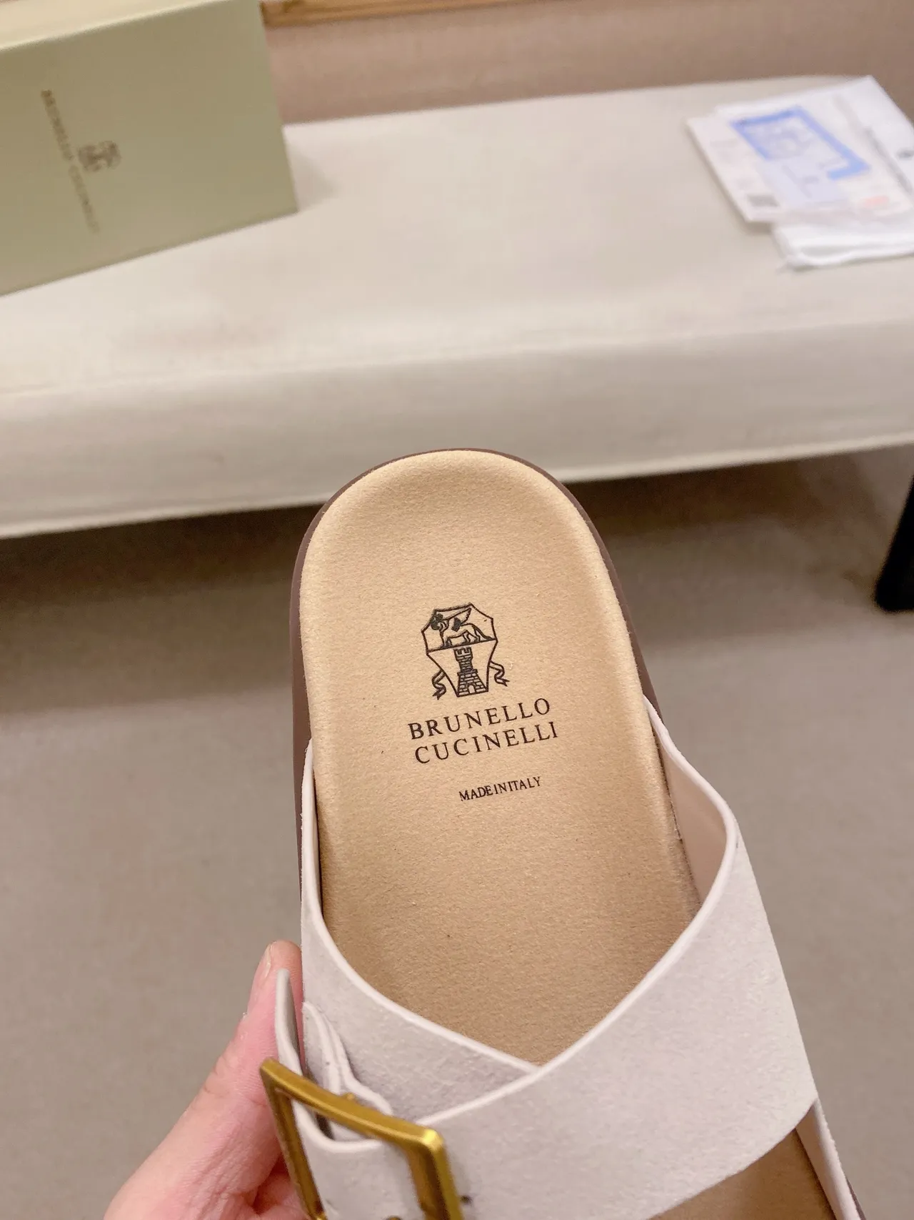Brunello Cucinelli Double-Strap Buckle Casual Sandals 6