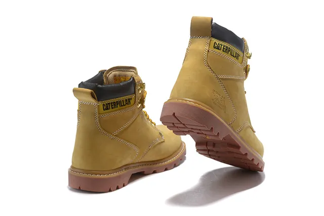 Caterpillar Work Boot Mustard Suede Rugged Lug Sole Work Boots 7