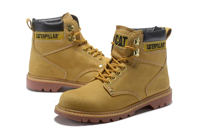 Caterpillar Work Boot Mustard Suede Rugged Lug Sole Work Boots 10