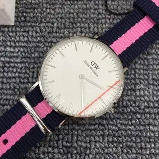Daniel Wellington Classic White Navy Minimalist Dial NATO Strap Quartz Watch