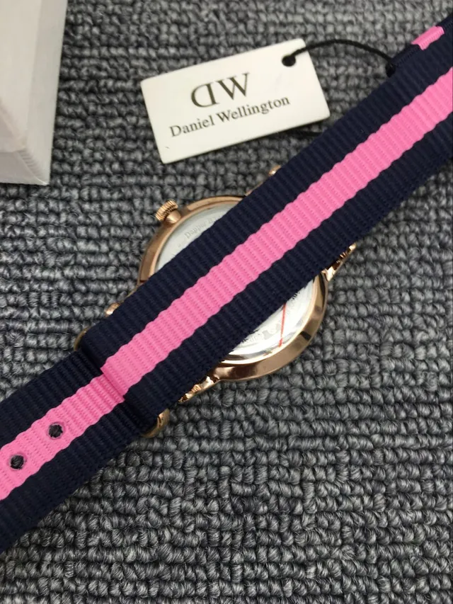 Daniel Wellington Navy Pink Minimalist NATO Strap Quartz Watch 3
