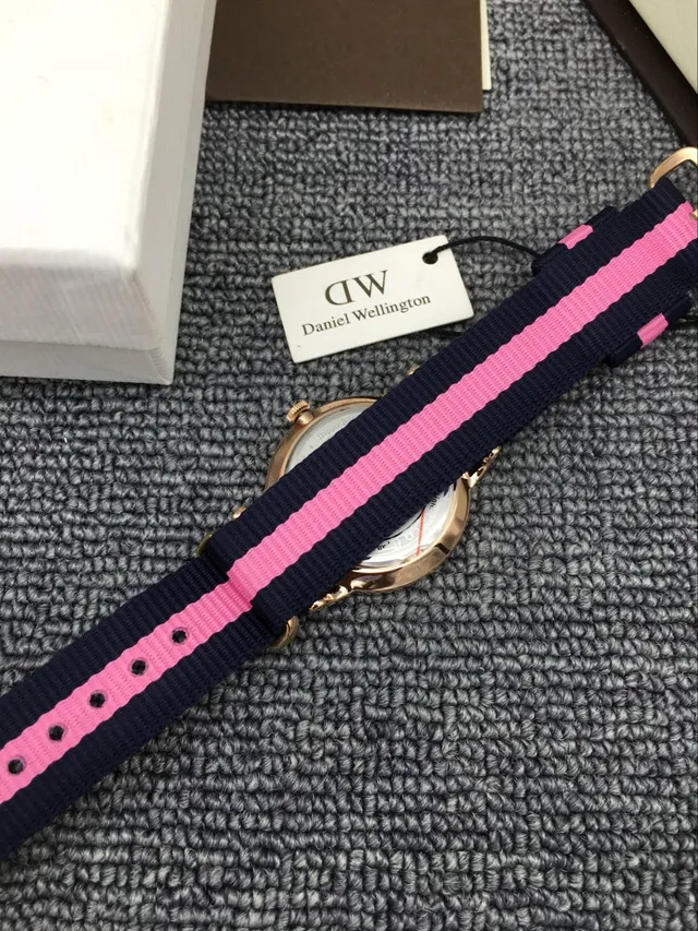 Daniel Wellington Navy Pink Minimalist NATO Strap Quartz Watch 5