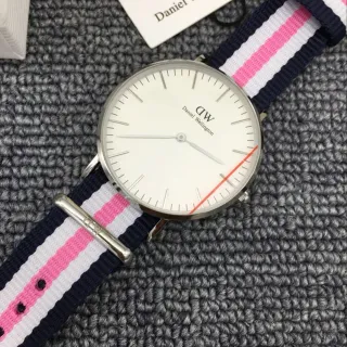 Daniel Wellington White Navy Minimalist Dial NATO Strap Quartz Watch