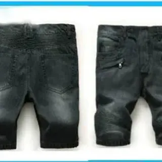 Dark Washed Distressed Denim Shorts