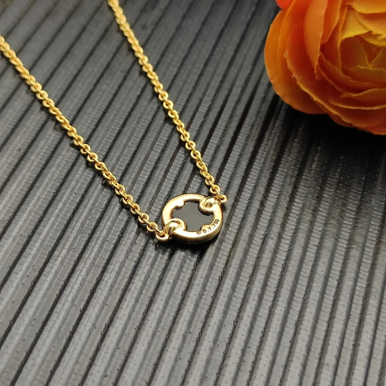 David Yurman Albion Onyx and Pavé Circle Gold Chain Bracelet 8